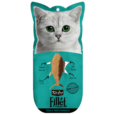 [5 for $10.50] Kit Cat Fillet Fresh Tuna & Fibre (Hairball) Cat Treat