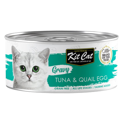 [As Low As $0.91 Each] Kit Cat Gravy Tuna & Quail Egg Wet Cat Canned Food 70g