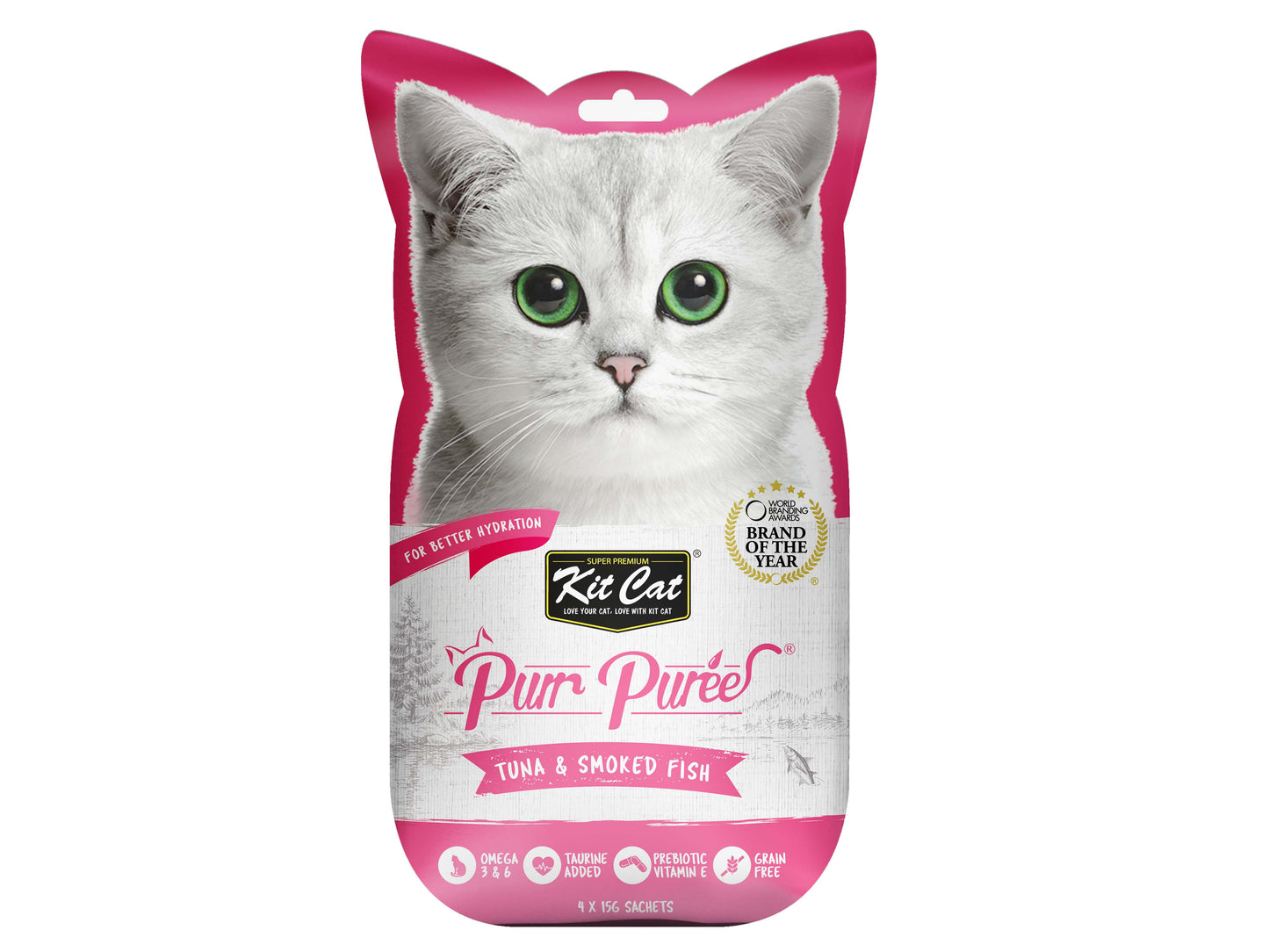 [As Low As $3.30 Each] Kit Cat Purr Puree Tuna & Smoked Fish Cat Treat 60g