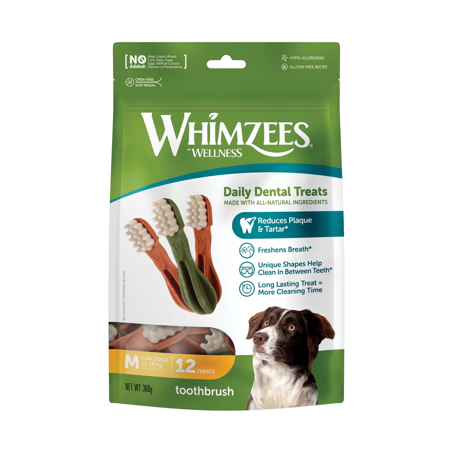 [As Low As $19 Each] WHIMZEES Toothbrush Value Bag Dog Dental Chew (5 Sizes)