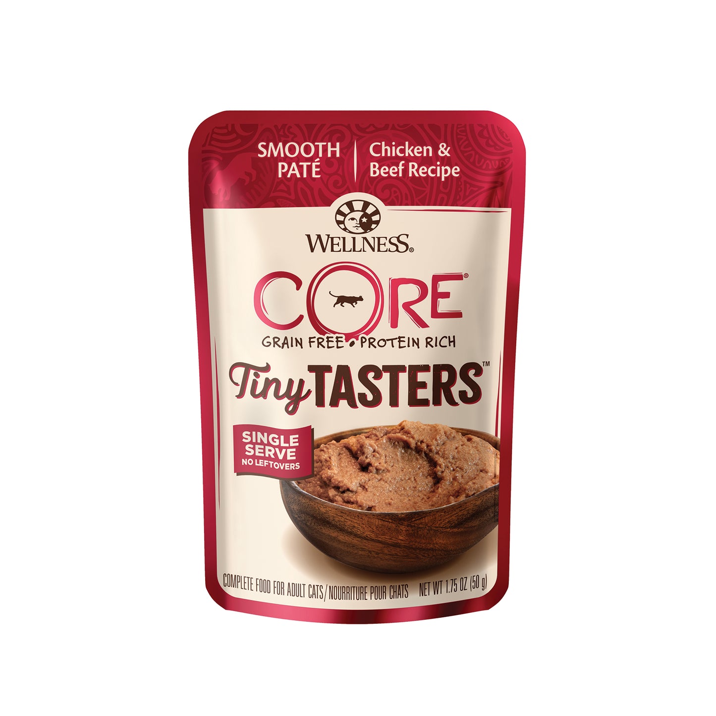 Wellness CORE Tiny Tasters Grain-Free Pate Chicken & Beef Wet Cat Food 1.75oz