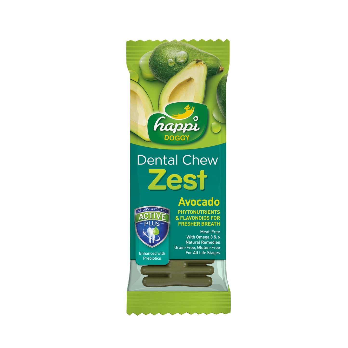 [25 for 7% OFF] Happi Doggy Zest Avocado Dental Chew 25g (4 Inch)