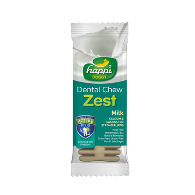 [25 for 7% OFF] Happi Doggy Zest Milk Dental Chew 25g (4 Inch)