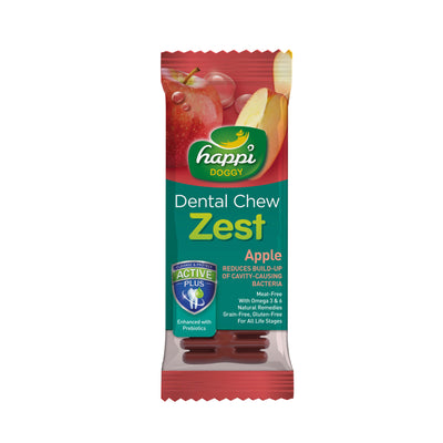 [25 for 7% OFF] Happi Doggy Zest Apple Dental Chew 25g (4 Inch)