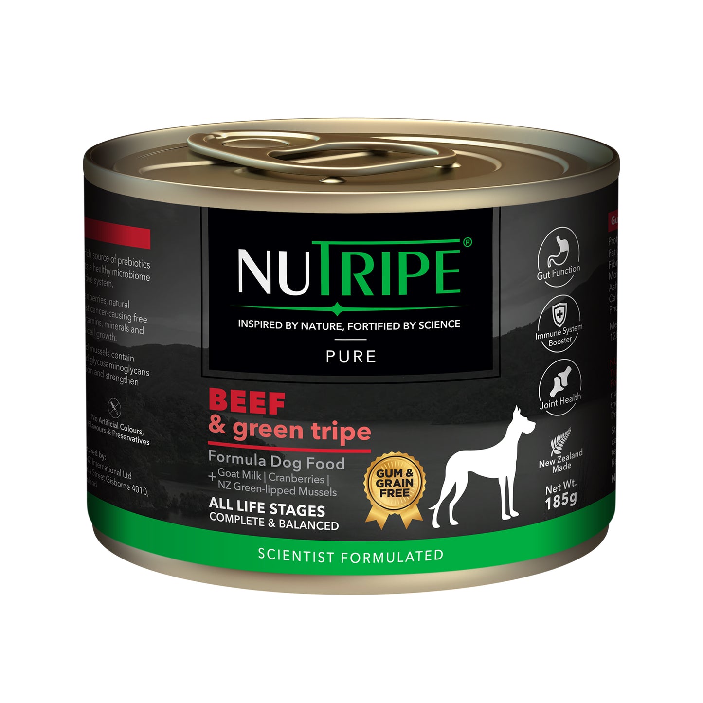 Nutripe Pure Gum & Grain-Free Beef & Green Tripe Formula Dog Canned Food (2 Sizes)