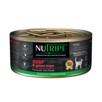 Nutripe Pure Gum & Grain-Free Beef & Green Tripe Formula Cat Canned Food 95g