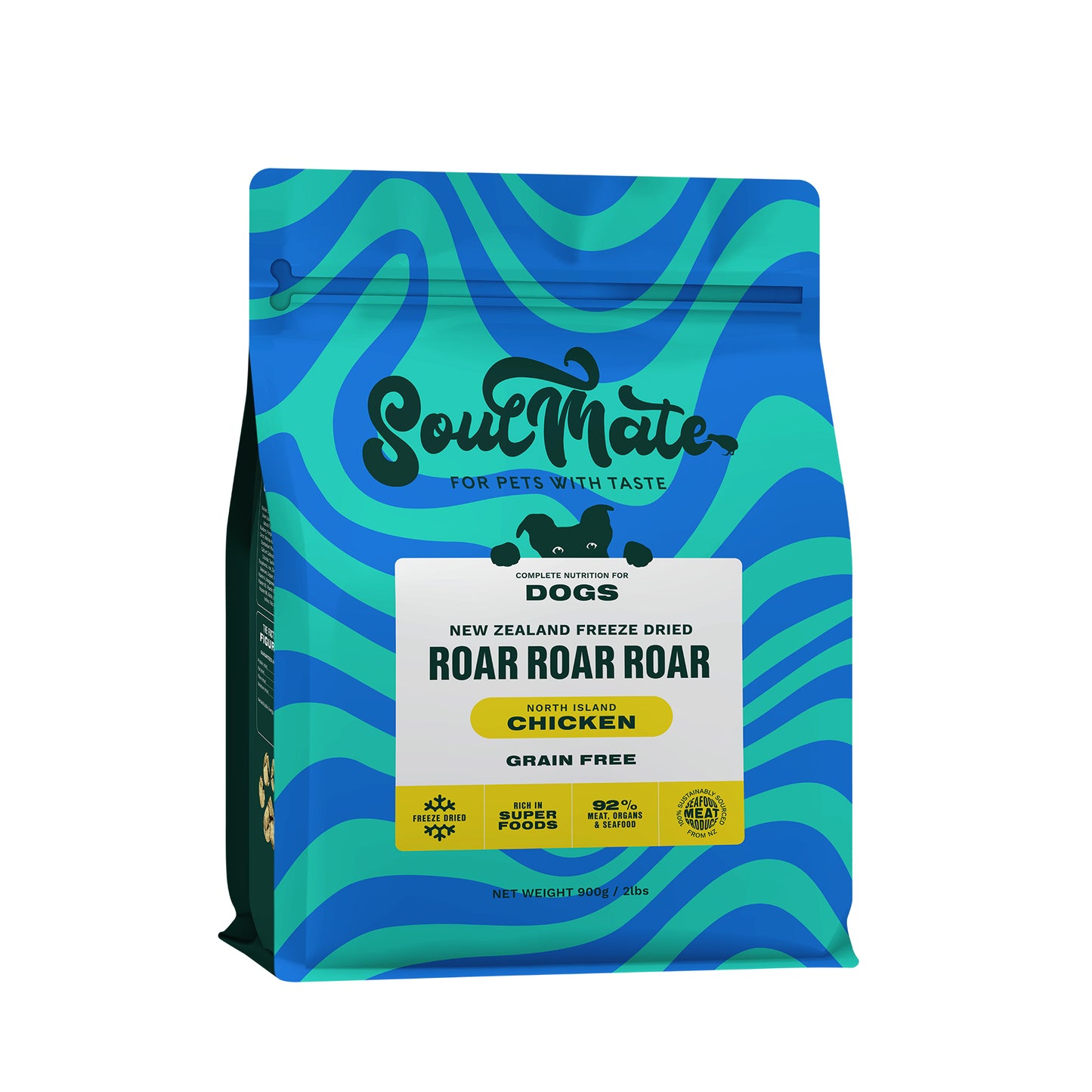 SoulMate Roar Roar Roar North Island Chicken Freeze Dried Grain Free Dog Food 400g / 900g