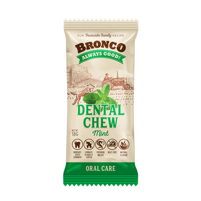 [As Low As $0.80 Each] Bronco Mint Dental Chew 18g