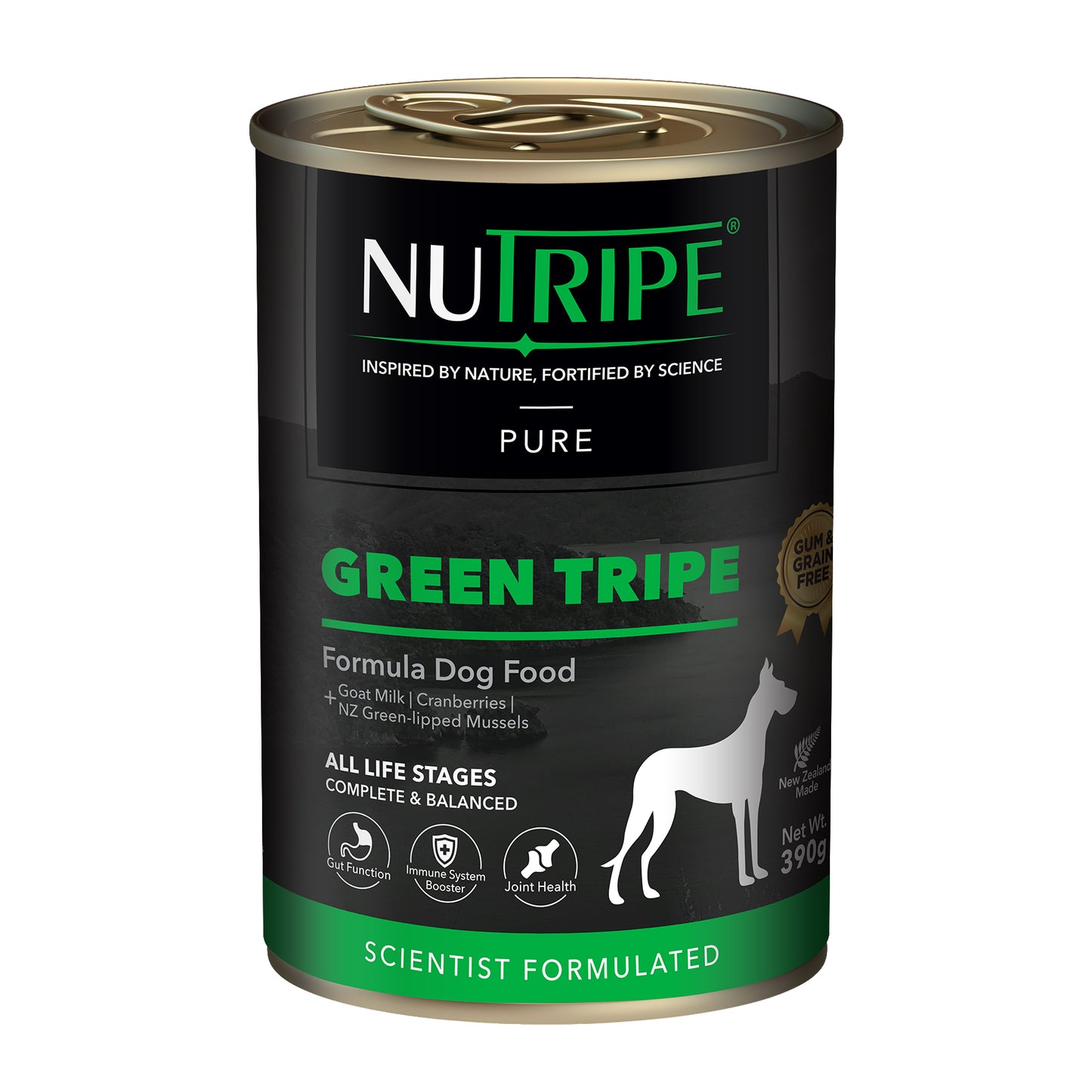 Nutripe Pure Gum & Grain-Free Green Tripe Formula Dog Canned Food (2 Sizes)