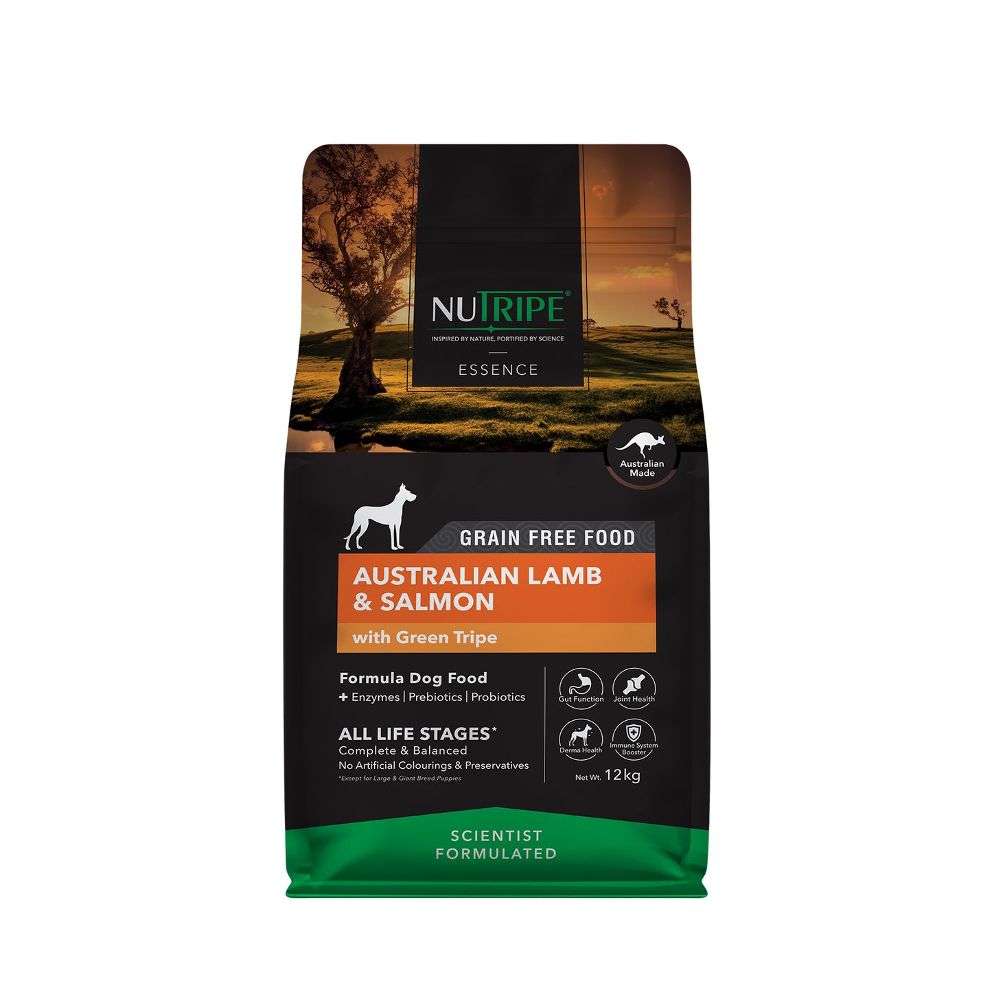 Nutripe Essence Grain Free Australian Lamb & Salmon with Green Tripe Dry Dog Food (3 sizes)