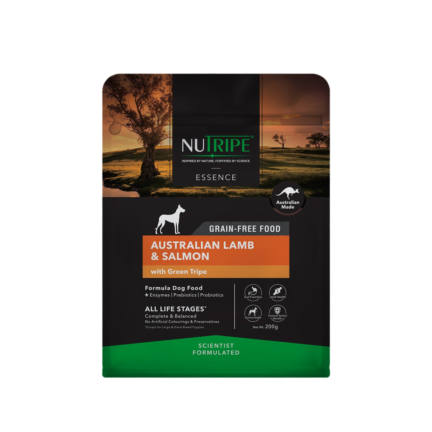 Nutripe Essence Grain Free Australian Lamb & Salmon with Green Tripe Dry Dog Food (3 sizes)