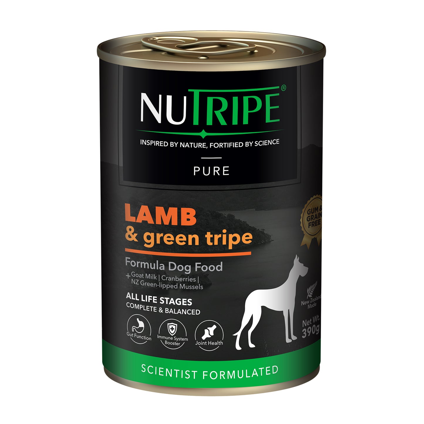 Nutripe Pure Gum & Grain-Free Lamb & Green Tripe Formula Dog Canned Food (2 sizes)