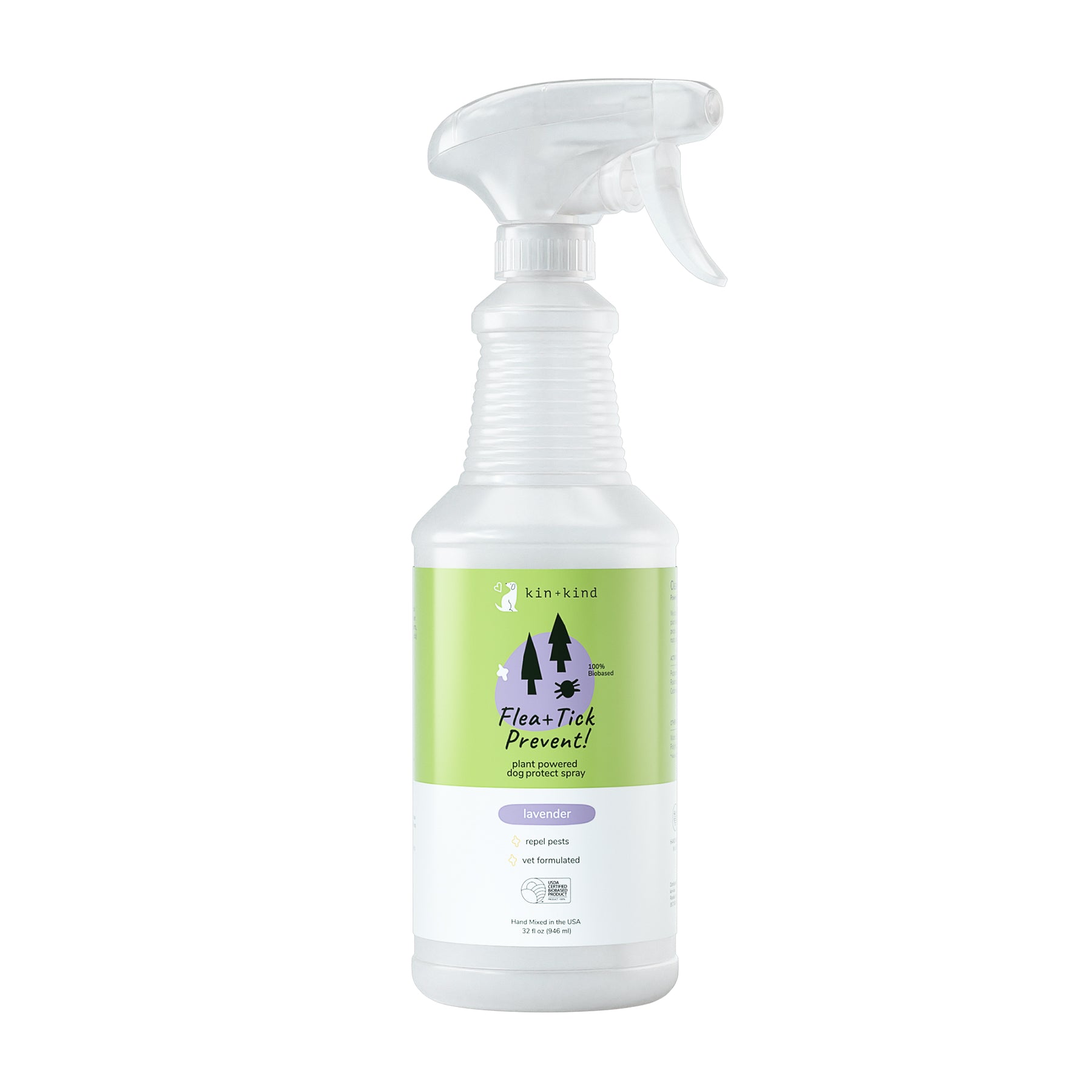 Kin Kind Lavender Flea Tick Repel Spray for Dogs Cats 2 sizes Mr Pawsome