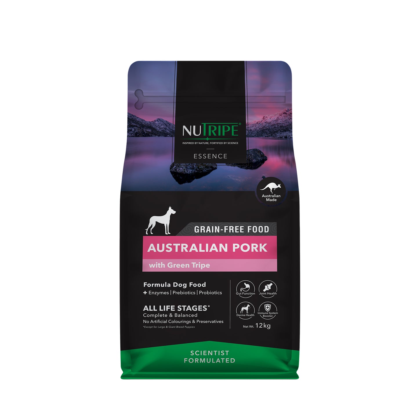 Nutripe Essence Grain Free Australian Pork with Green Tripe Dry Dog Food (3 sizes)