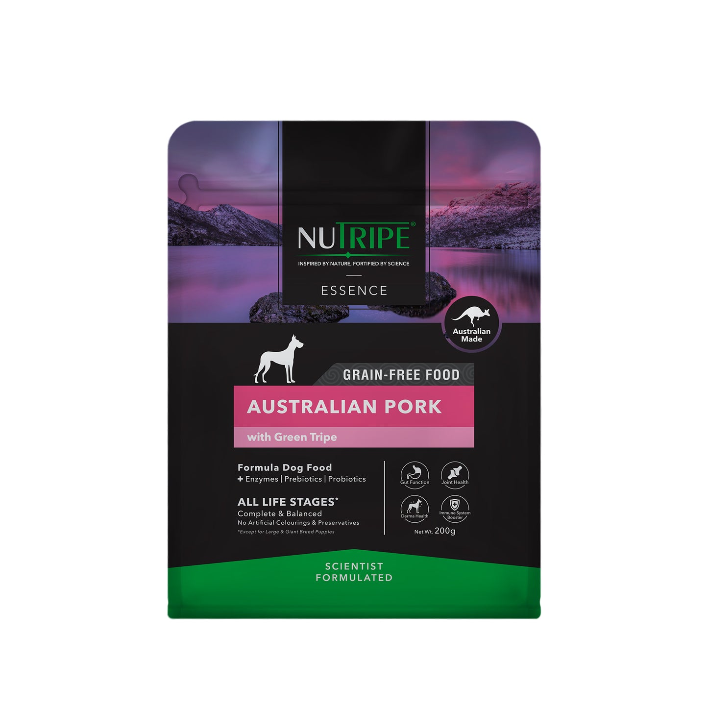 Nutripe Essence Grain Free Australian Pork with Green Tripe Dry Dog Food (3 sizes)