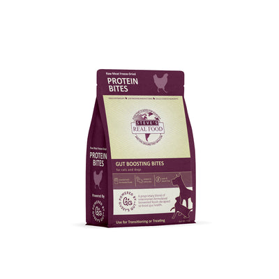 Steve's Real Food Probiotics Protein Bites Chicken Freeze Dried Treats for Cats and Dogs 4oz