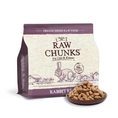 Absolute Bites Raw Chunks Freeze Dried Raw Rabbit Cat Food (2 sizes)