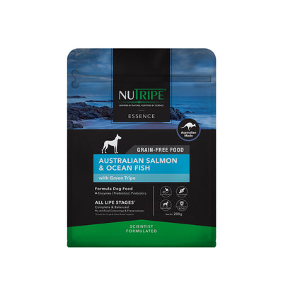 Nutripe Essence Grain Free Australian Salmon & Ocean Fish with Green Tripe Dry Dog Food (3 sizes)