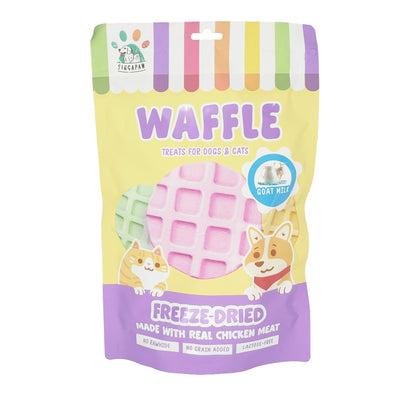 [3 for 5% Off] SingAPaw Waffles Goat Milk Freeze Dried Treats for Cats & Dogs 120g
