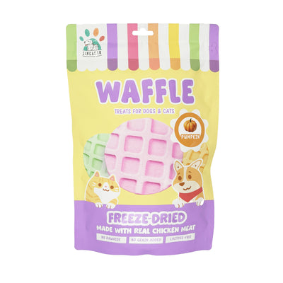[3 for 5% Off] SingAPaw Waffles Pumpkin Freeze Dried Treats for Cats & Dogs 120g