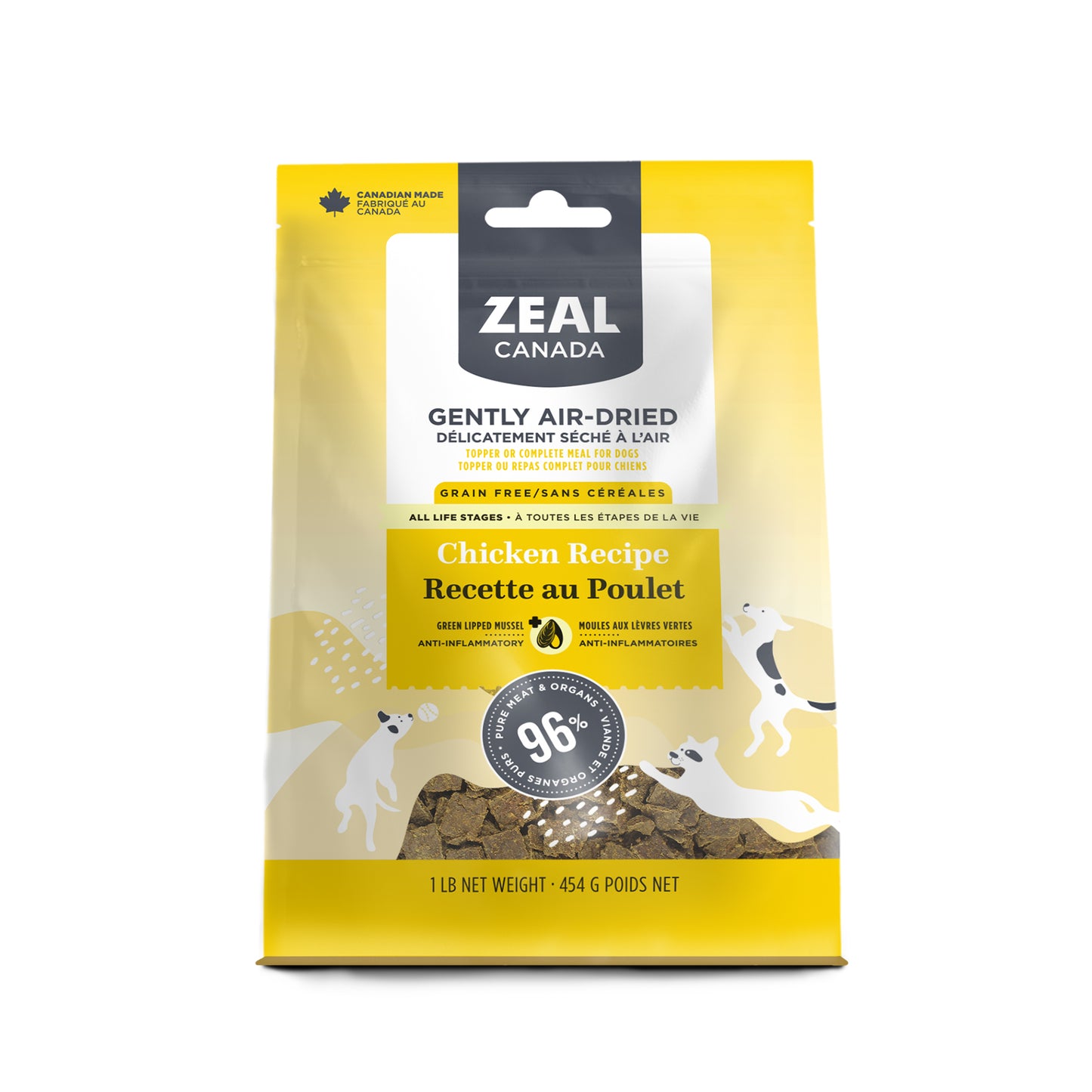 Zeal Canada Gently Air Dried Chicken Recipe Dry Dog Food 454g