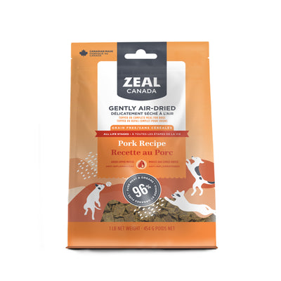 Zeal Canada Gently Air Dried Pork Recipe Dry Dog Food 454g