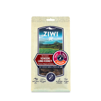 Ziwi Peak Single Protein Air Dried Venison Lung & Kidney Dog Treats 60g