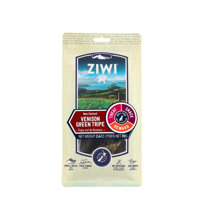 Ziwi Peak Single Protein Air Dried Venison Green Tripe Dog Treats 70g