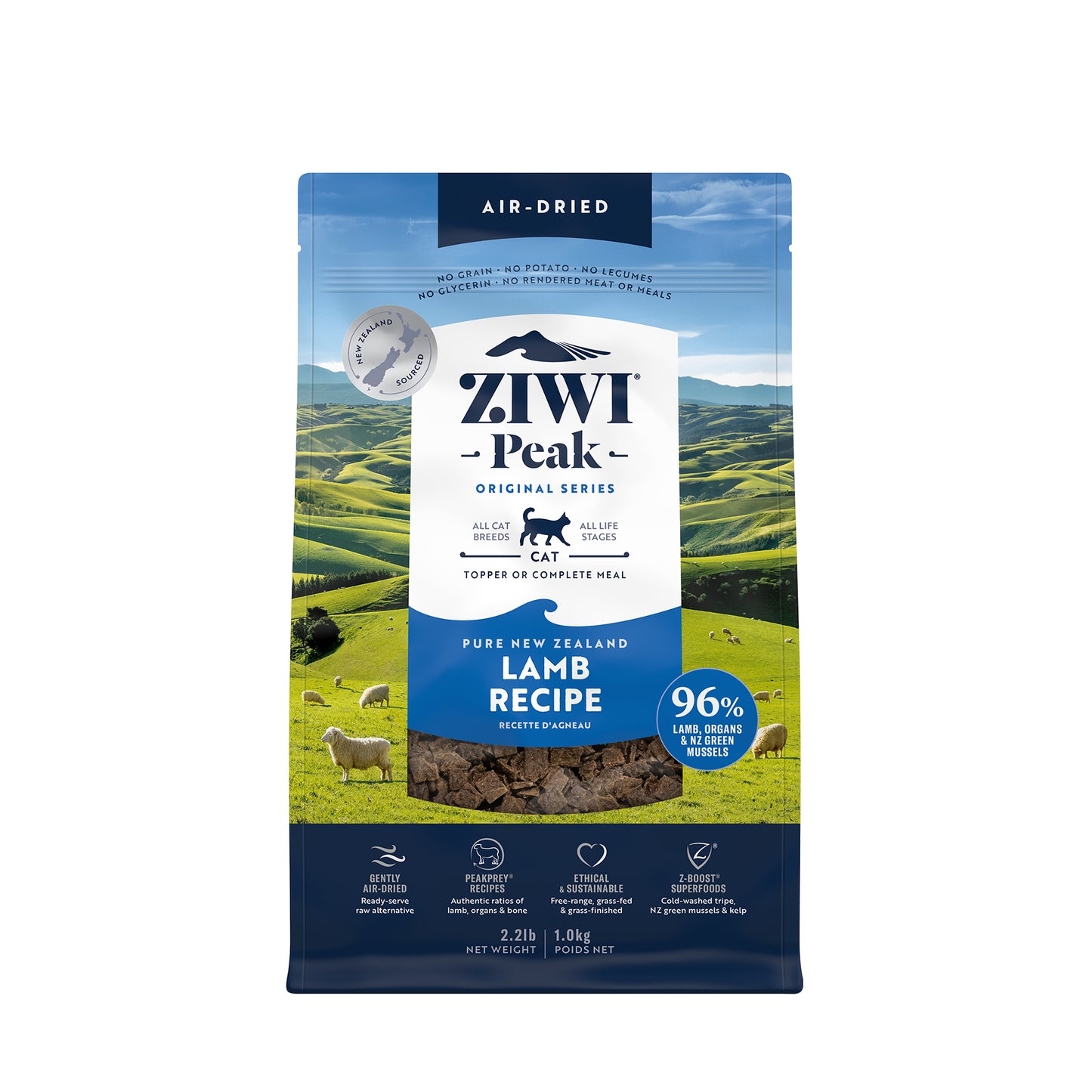 Ziwi Peak Originals Gently Air-Dried Grain-Free Lamb Cat Food (2 sizes)