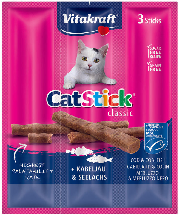 Vitakraft Cat Stick Mini Cod & Coalfish Treats 3pcs