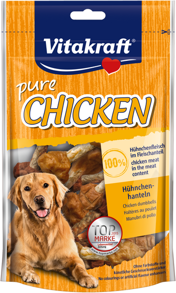 Vitakraft Pure Chicken Dumbbells Dog Treats 80g