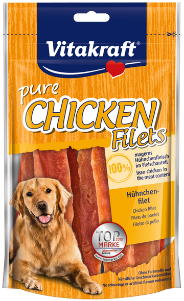 Vitakraft Pure Chicken Filets Dog Treats 80g