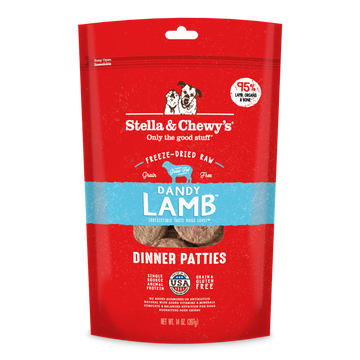 Stella & Chewy's Dandy Lamb Dinner Patties Freeze-Dried Raw Dog Food (2 Sizes)