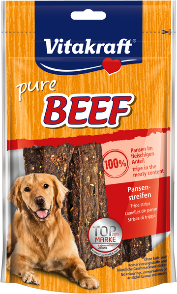 Vitakraft Pure Beef Tripe Strips Dog Treats 80g