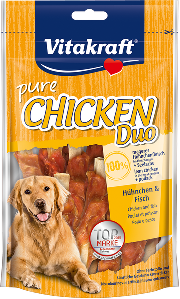 Vitakraft Pure Chicken Duo w Fish Dog Treats 80g