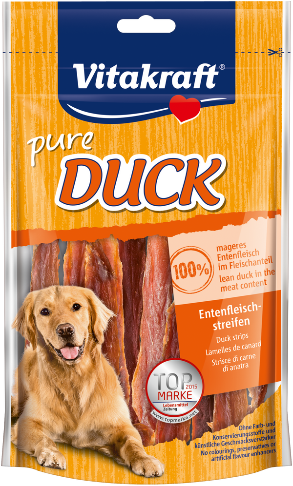Vitakraft Pure Duck Strips Dog Treats 80g