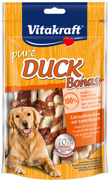 Vitakraft Pure Duck Bonas Dog Treats 80g