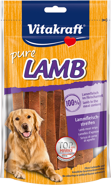 Vitakraft Pure Lamb Strips Dog Treats 80g