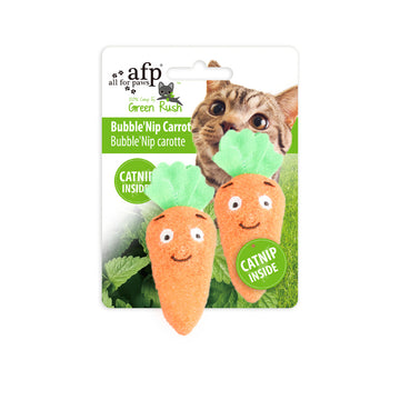 AFP Green Rush Bubble'Nip Carrot Cat Toy