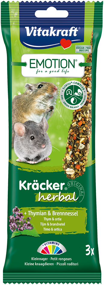 Vitakraft Emotion Kracker Herbal Small Animals Treats 2pcs
