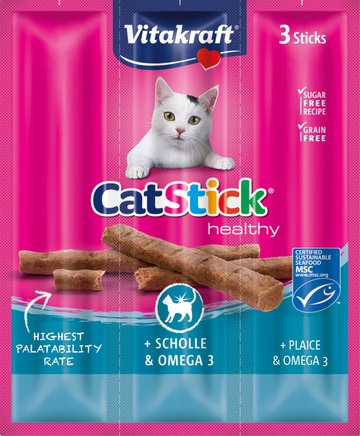 Vitakraft Cat Stick Mini Salmon & Omega 3 Treats 3 pcs