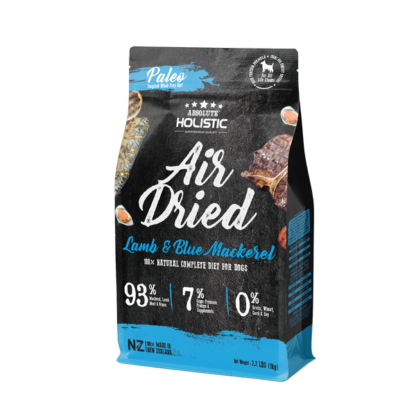 Absolute Holistic Air Dried Blue Mackerel & Lamb Dog Food 1kg