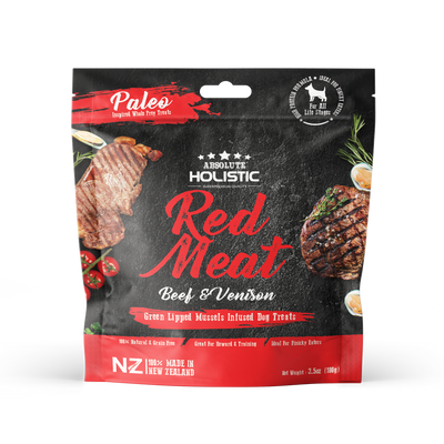 [3 for $3.60 OFF] Absolute Holistic Air Dried Beef & Venison Dog Treats 100g