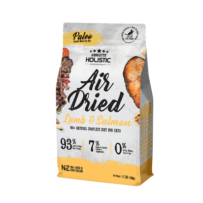 [2 for $8 OFF] Absolute Holistic Air Dried Lamb & Salmon Cat Food 500g