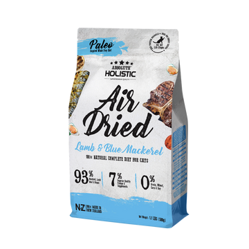 Absolute Holistic Air Dried Lamb & Blue Mackerel Cat Food 500g