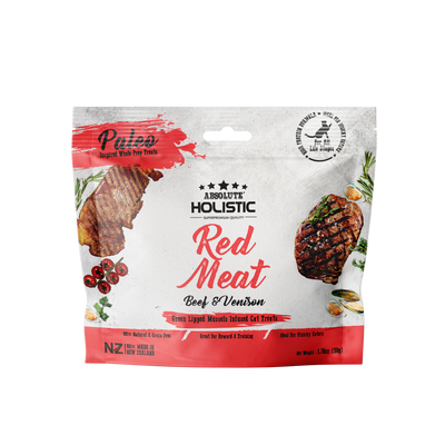[3 for $15] Absolute Holistic Air Dried Beef & Venison Cat Treats 50g