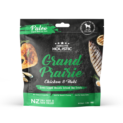 [3 for $3.60 OFF] Absolute Holistic Air Dried Chicken & Hoki Dog Treats 100g