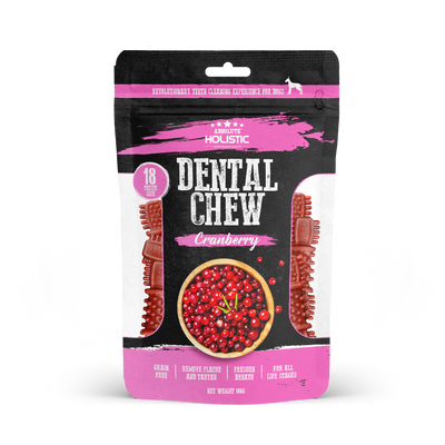 [As Low As $6 Each] Absolute Holistic Cranberry Petite Dental Chew Value Pack for Dogs 160g