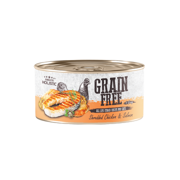 Absolute Holistic Grain Free Wet Cat Food (Shredded Chicken & Salmon) 80g