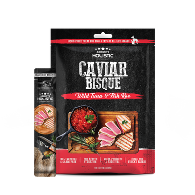 [As Low As $3.80 Each] Absolute Holistic Caviar Bisque (Wild Tuna & Fish Roe) Cat & Dog Treats 60g